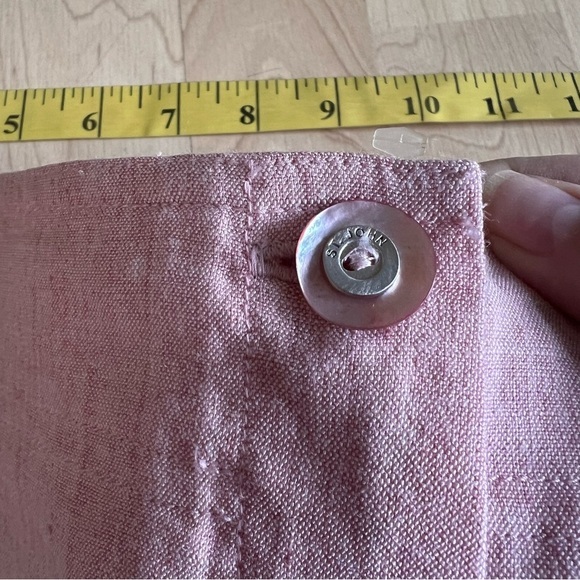 St. John Sport Fashion Fit Red Linen Blend‎ Wide Leg Dress Pants Size 10 - Picture 3 of 8